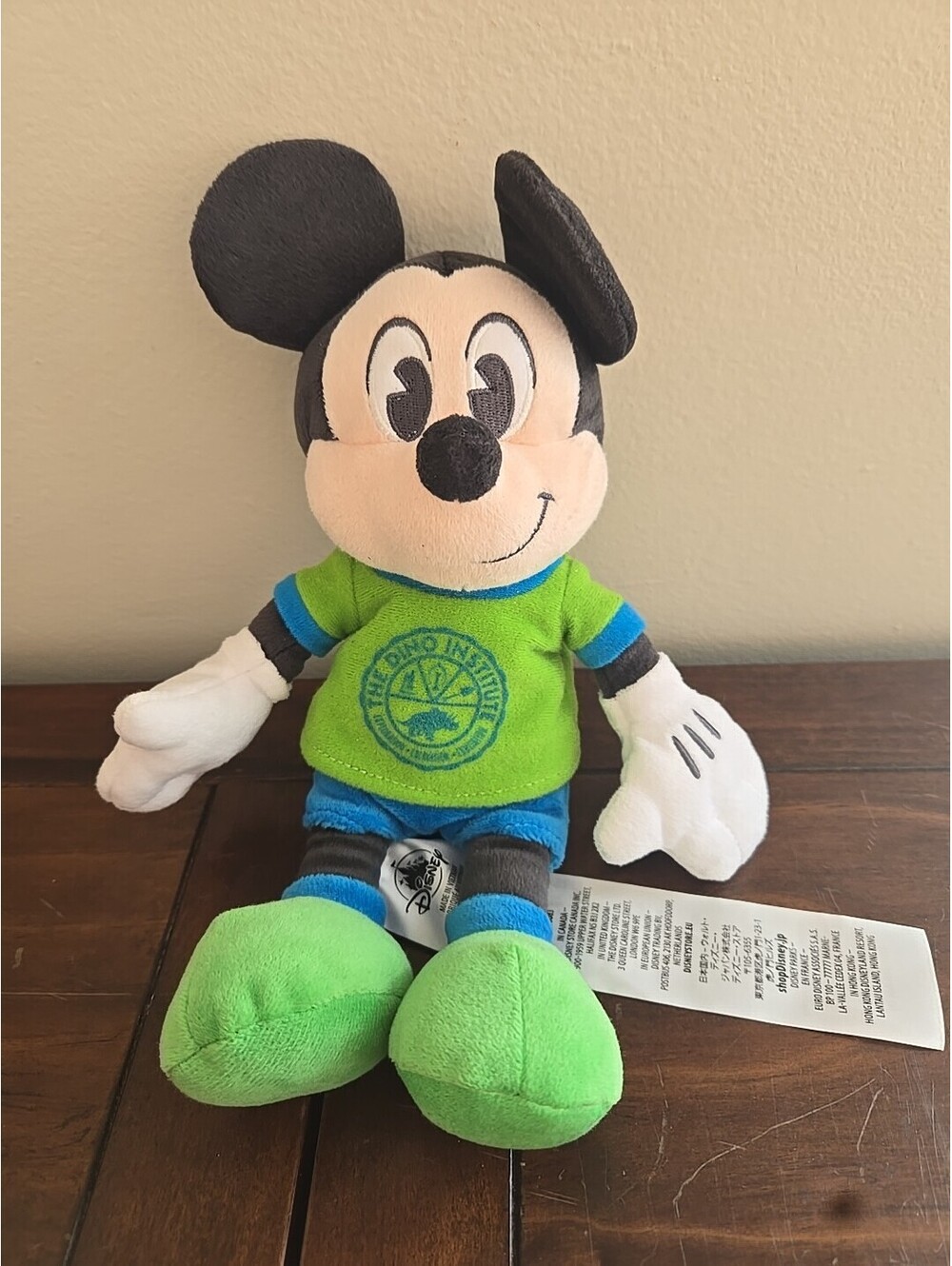 MICKEY MOUSE Plush Disney's Animal Kingdom The Dino Institute Disney 10" Toy
